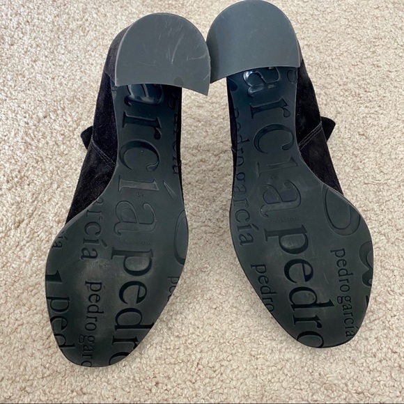 Pedro Garcia Waldo Chelsea Suede Bootie in Black - Picture 8 of 12